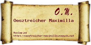 Oesztreicher Maximilla névjegykártya